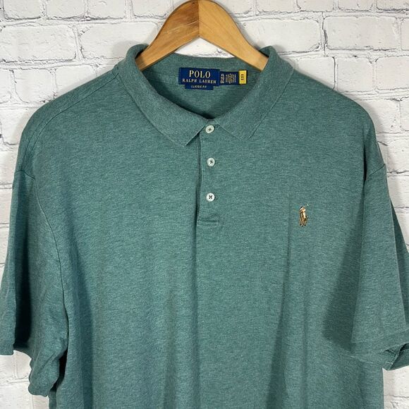 Polo Ralph Lauren XL Flesh Color Pony Golf Polo Shirt Men's Green - Picture 3 of 7